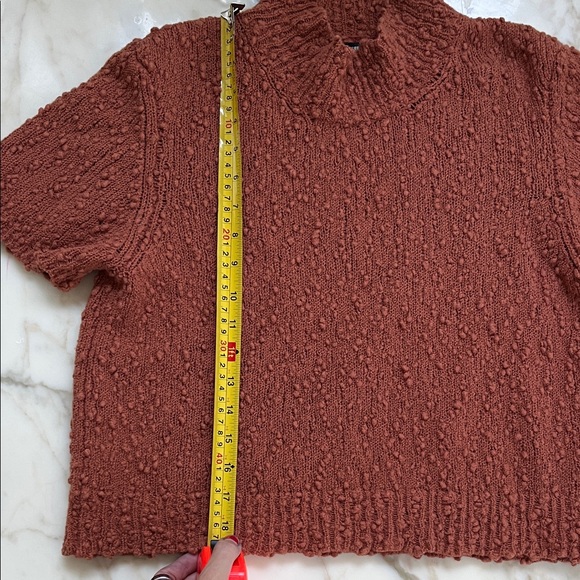 Rachel Comey rust brown wool short-sleeve turtle neck - Picture 6 of 6